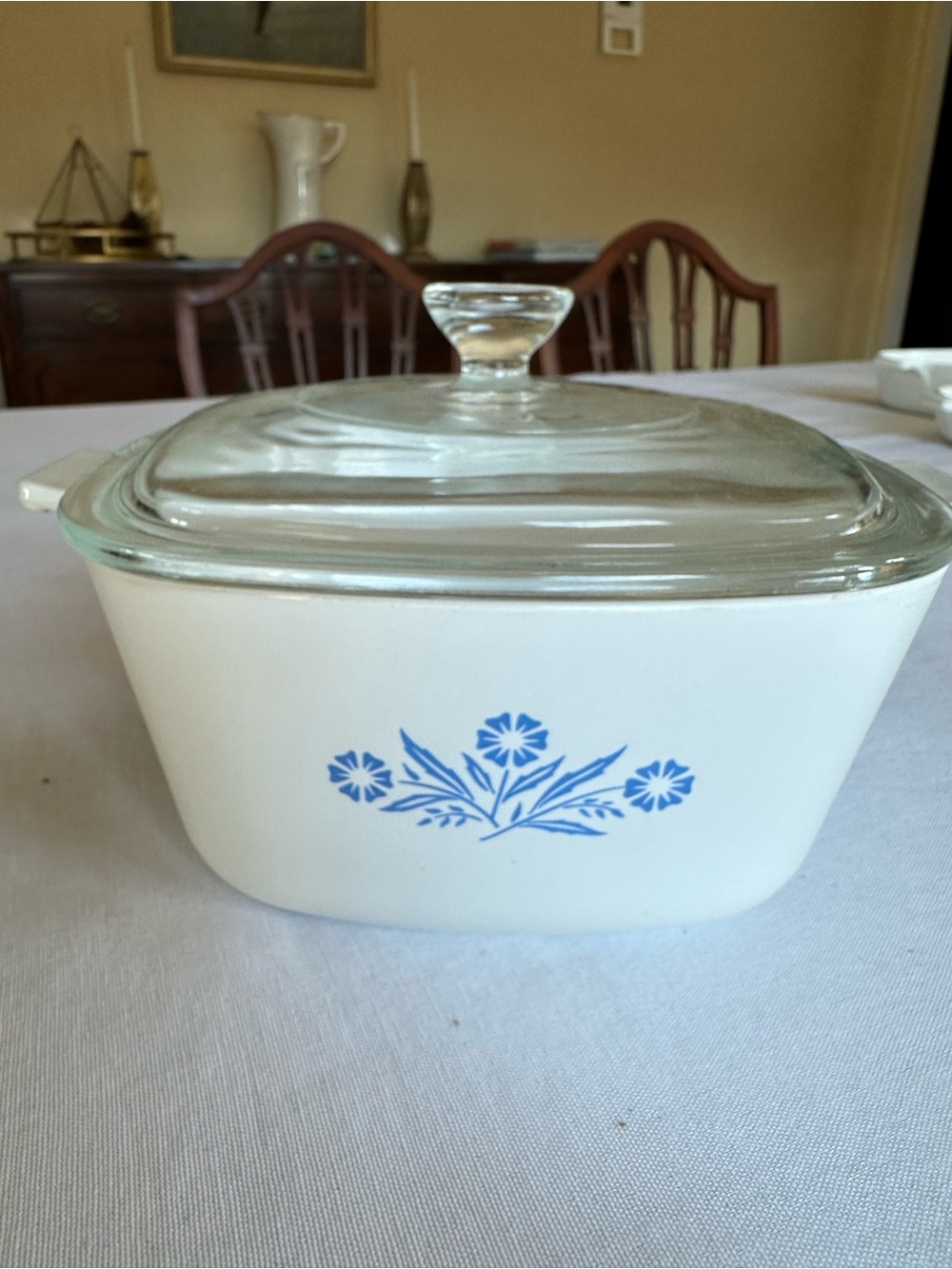 Vintage Corning Ware Blue Cornflower 1 3/4 Qt Casserole Dish w/ Lid P-1 3/4-B